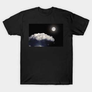 Fantasy night landscape with moon and clouds T-Shirt